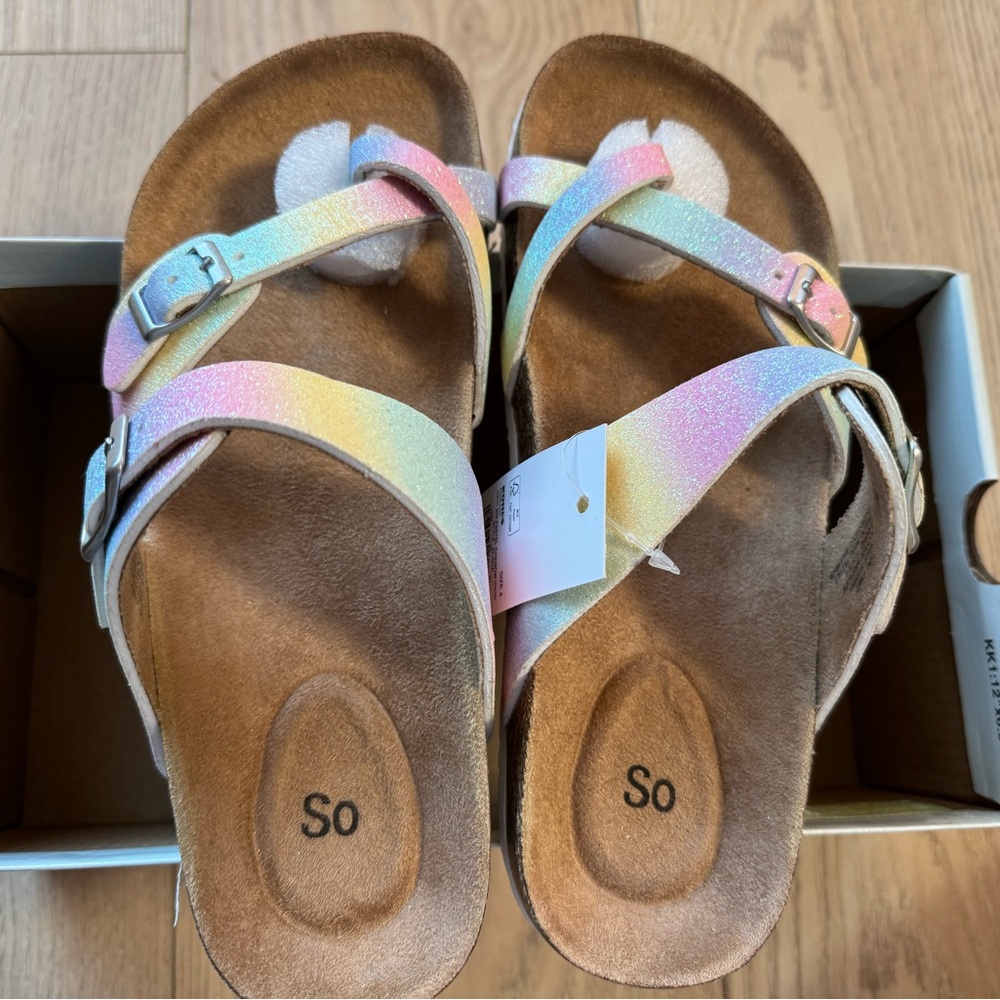 Girls Kids Rainbow Sandals